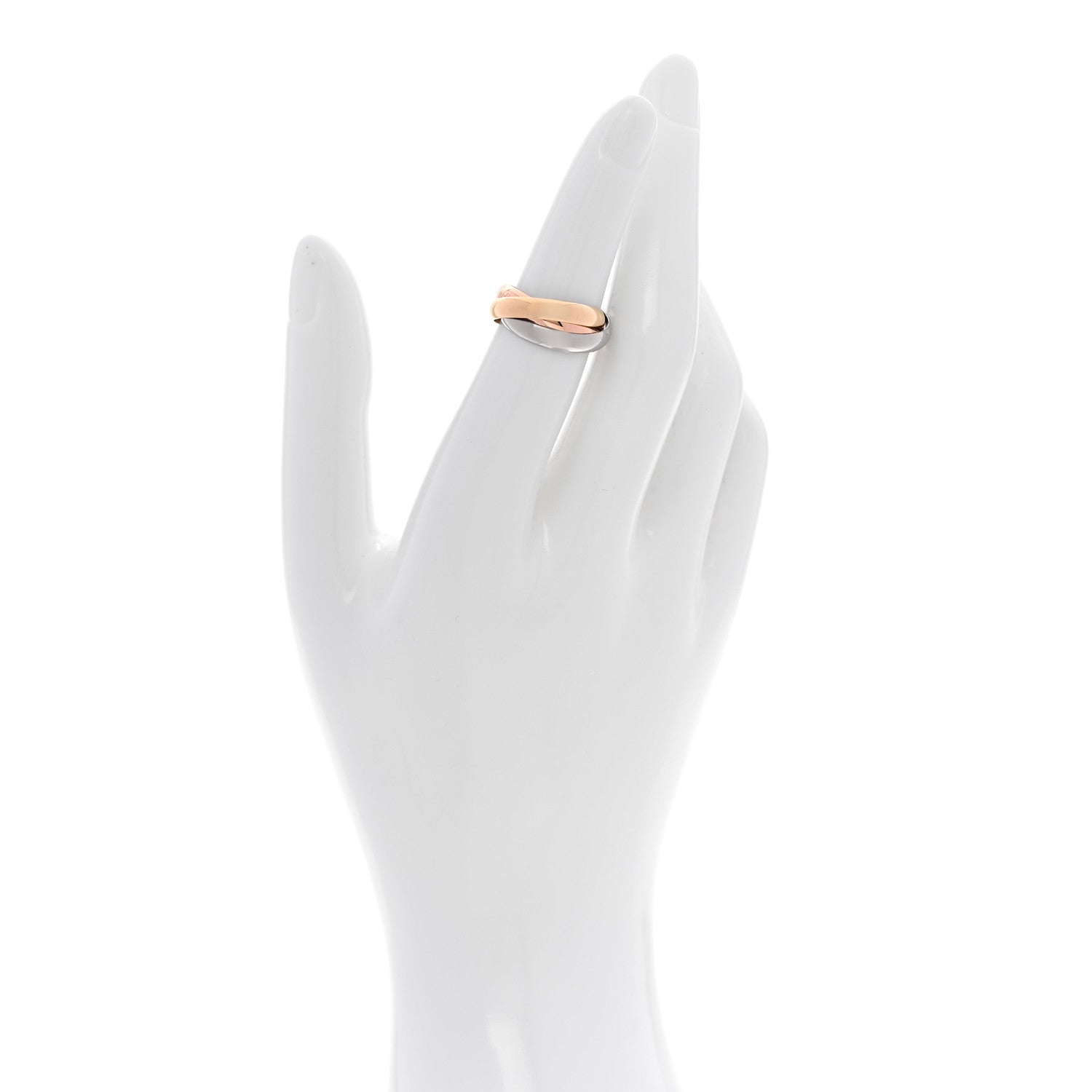 Cartier 18K Pink Yellow White Gold Classic Trinity Ring 50 5.25 2 of 7