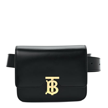 Burberry Calfskin TB Bum Bag Black 1 of 8