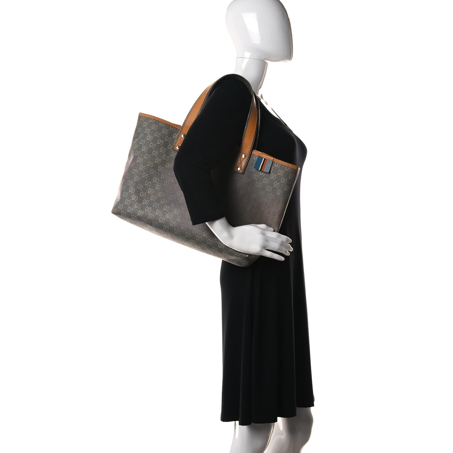 GG Plus Monogram Medium Signature Web Loop Tote Multicolor