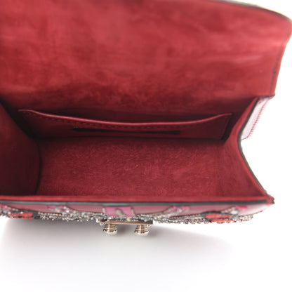 Valentino Garavani Vitello Crystal Loveblade Embellished Mini Glam Lock Rockstud Flap Rubino 5 of 12