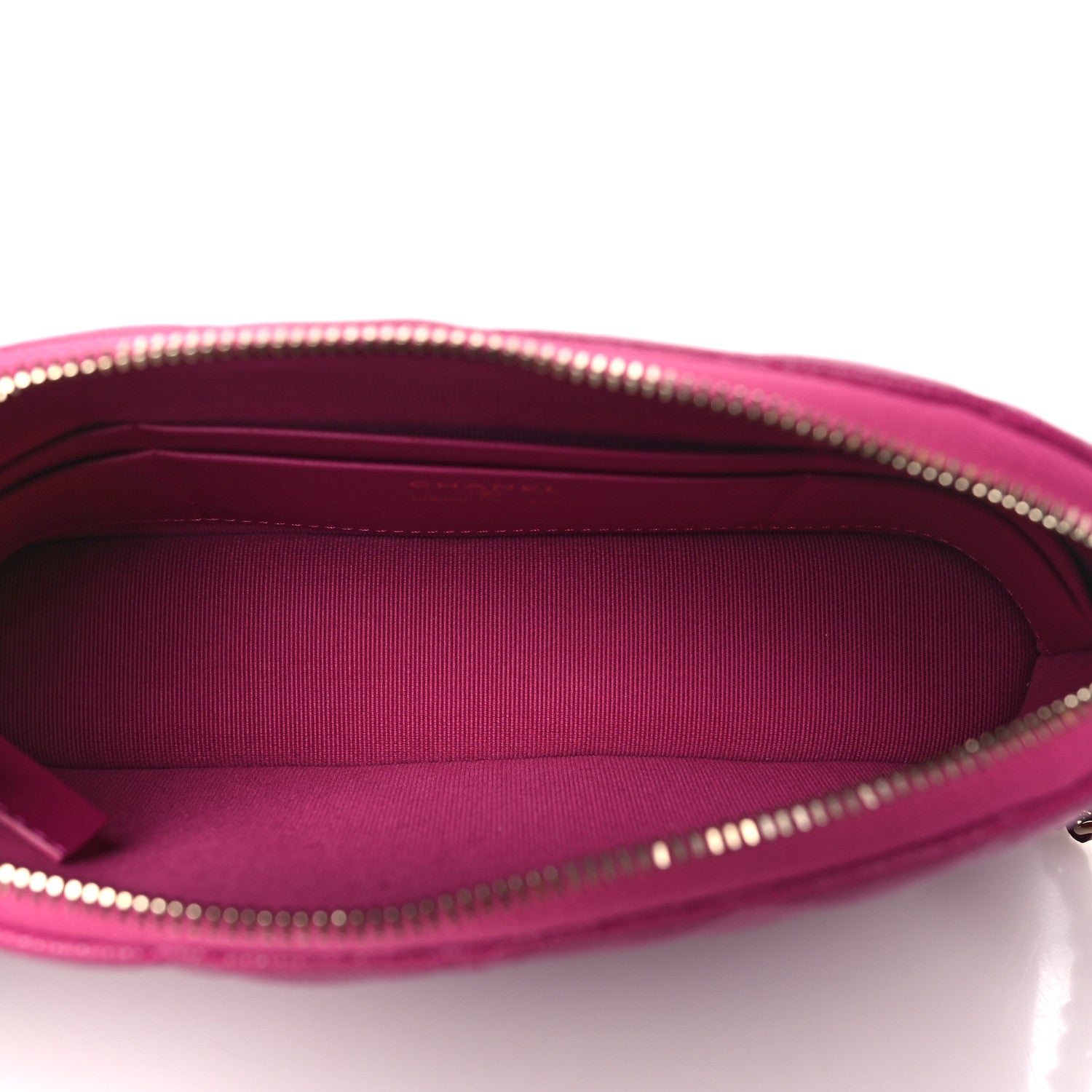 Chanel Caviar Quilted Classic Clutch With Chain Fuchsia 6 of 12