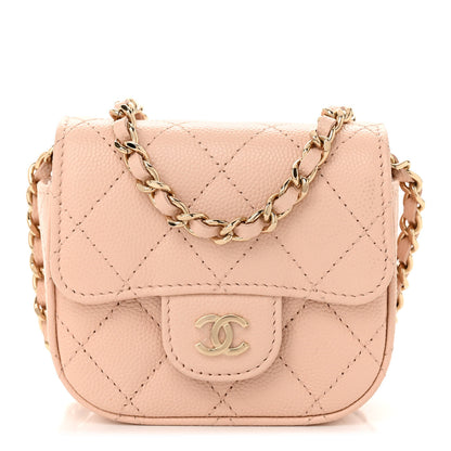 Chanel Caviar Quilted Mini Clutch With Chain Light Beige 1 of 11