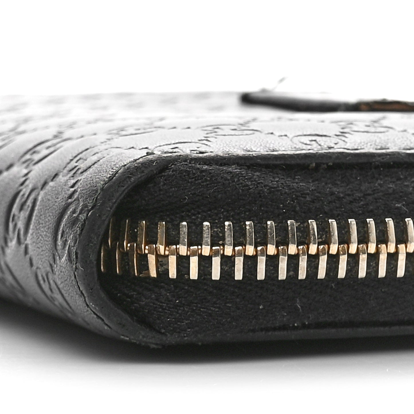 Microguccissima Zip Around Card Case Black