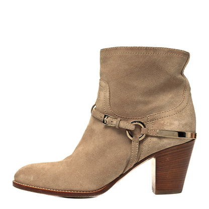 Christian Dior Calfskin Suede Rider Ankle Boots 39.5 Beige 1 of 7