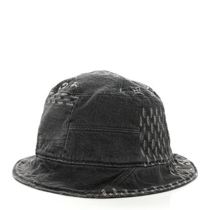 Louis Vuitton x NIGO Monogram Giant Denim Giant Damier Wave Sun Hat Gray 4 of 9