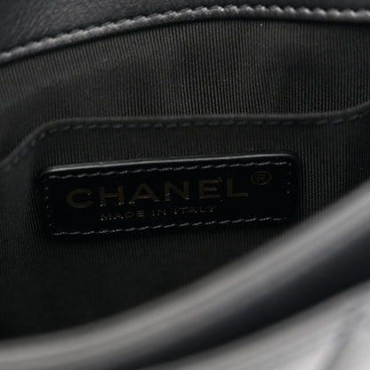 Chanel Calfskin Quilted Top Handle Flap Black 6 of 12