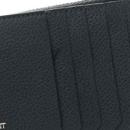 Saint Laurent Grained Calfskin 5 Fragments Zip Pouch Card Holder Dark Smog 7 of 7