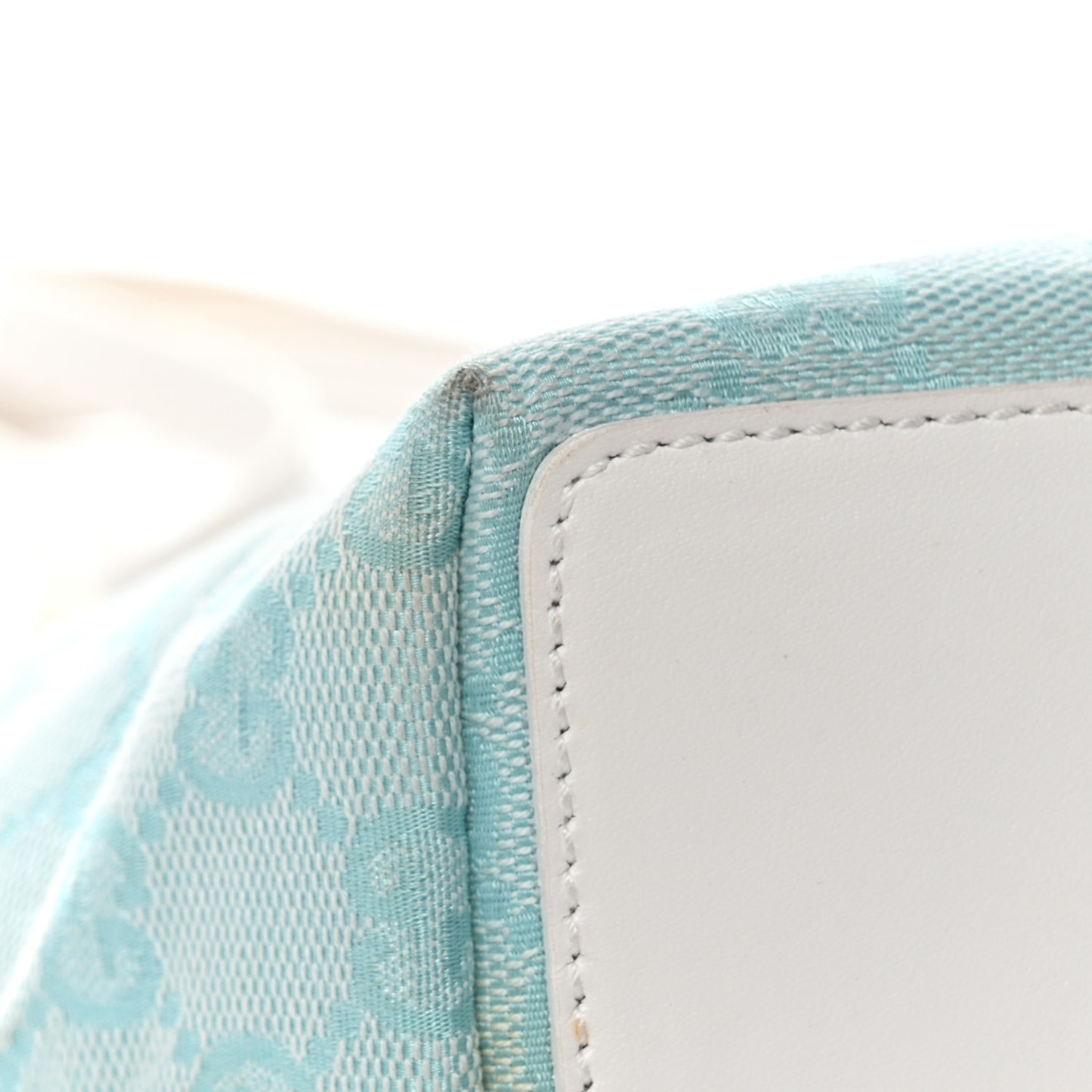 Monogram Small Bucket Tote Turquoise