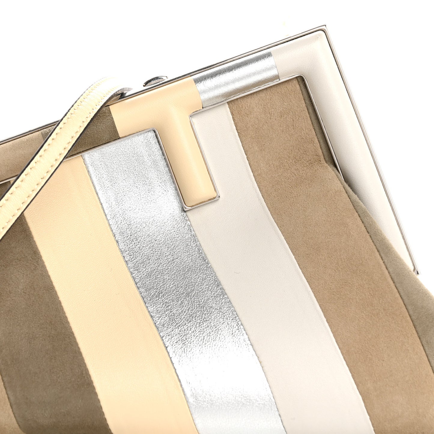 Nappa Suede Striped Inlay Small Fendi First Multicolor