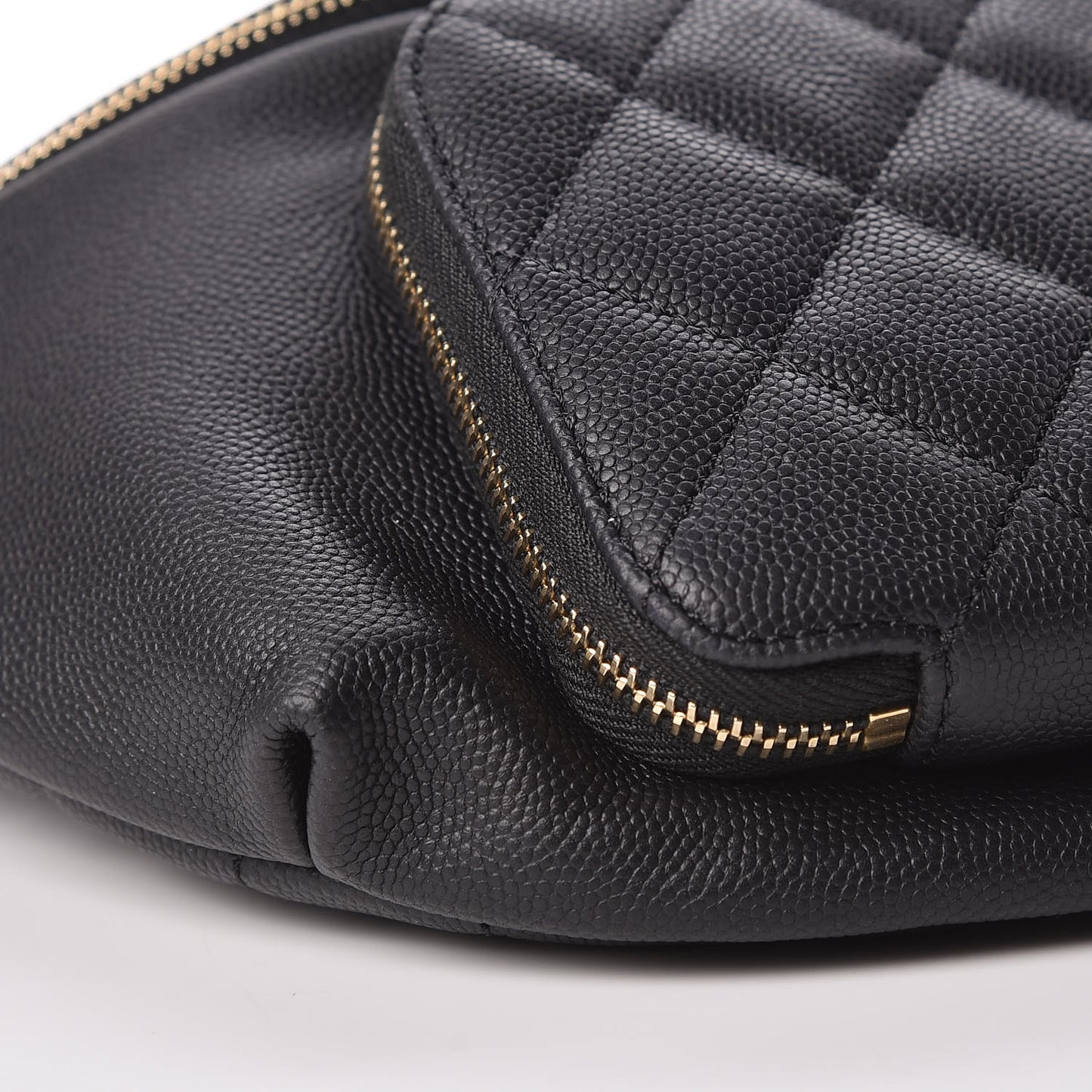 Caviar Quilted Business Affinity Waist Belt Bag Black
