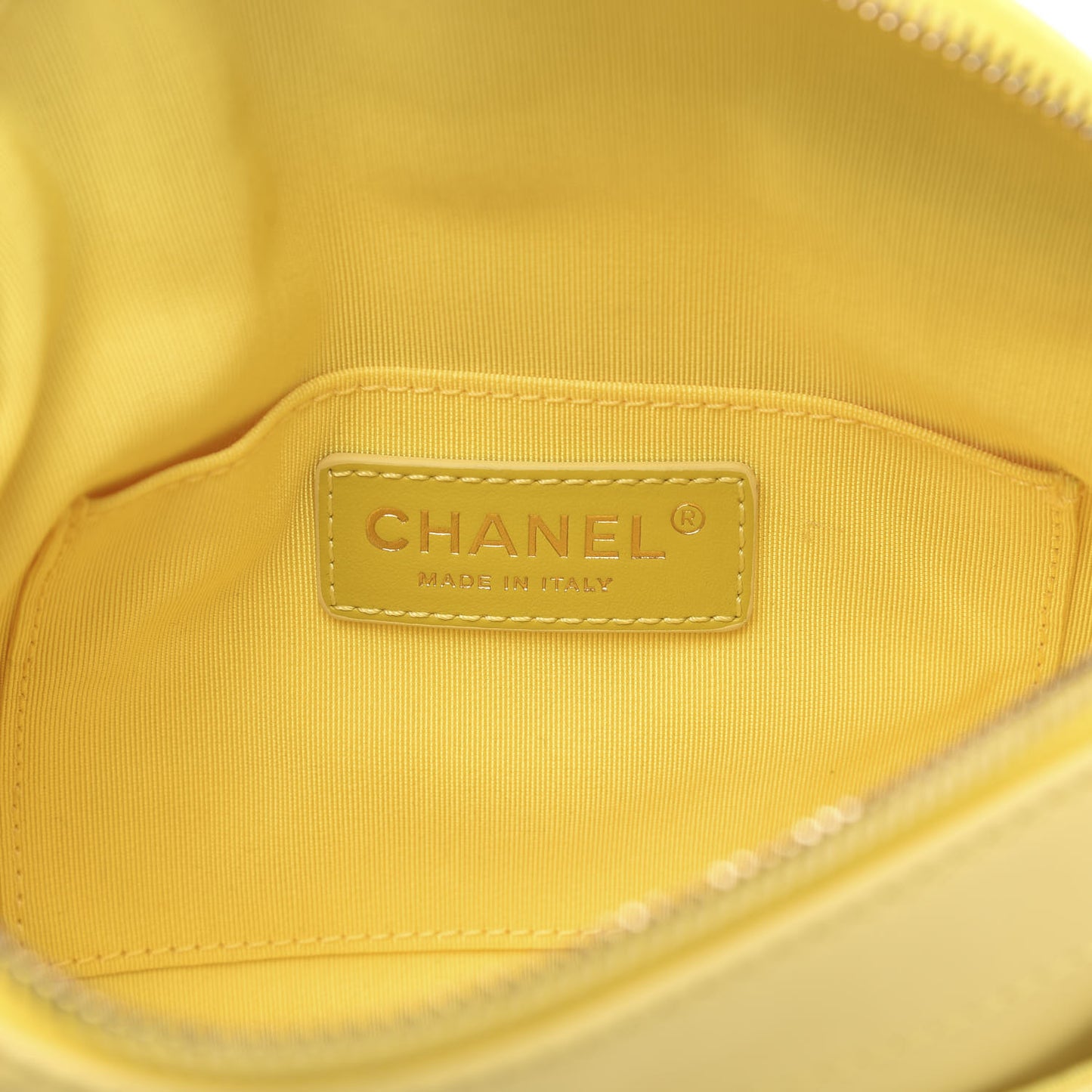 Lambskin Quilted Waist Belt Bag Yellow