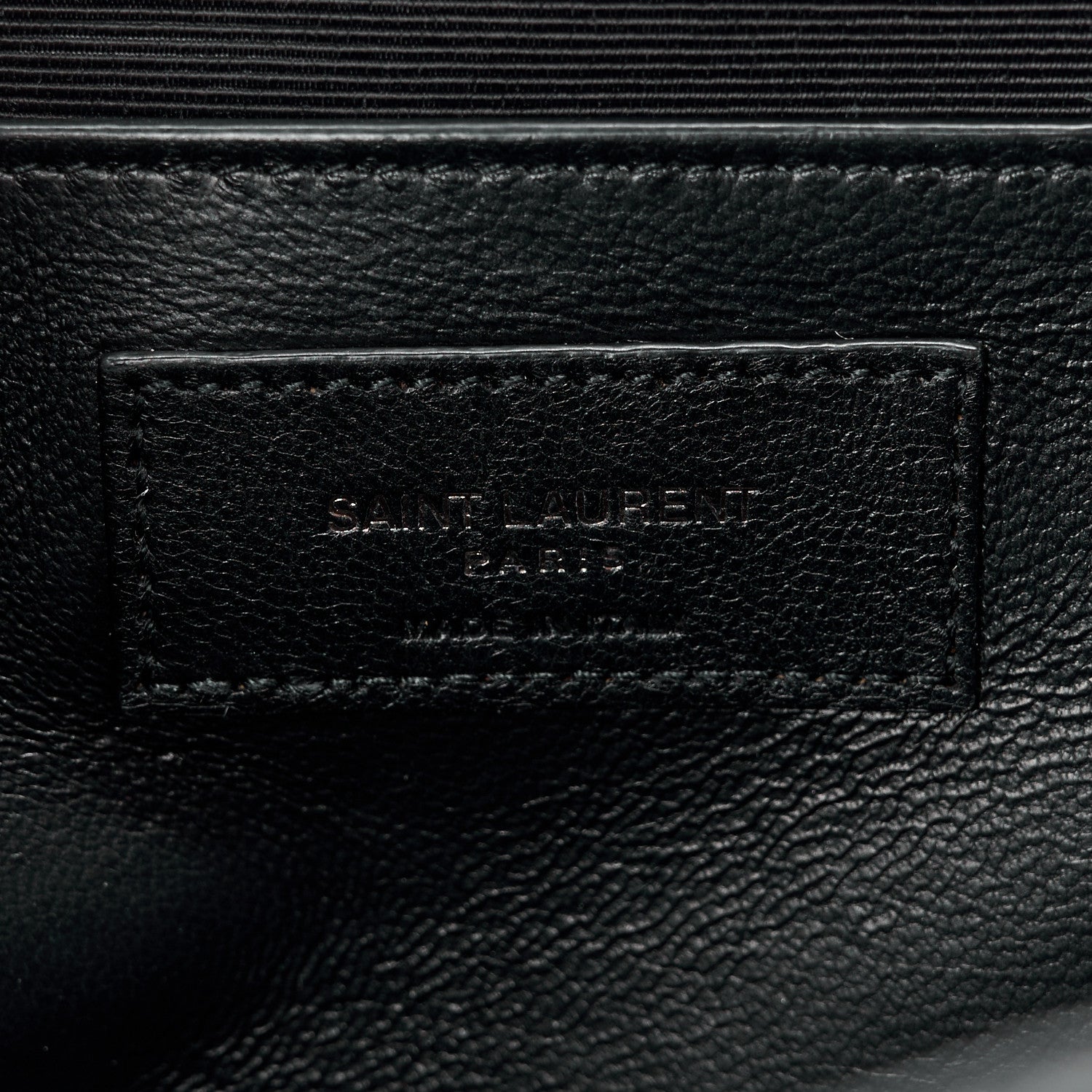 Saint Laurent Grain De Poudre Textured Mixed Matelasse Triquilt Medium Monogram Monochrome Satchel Black 7 of 15