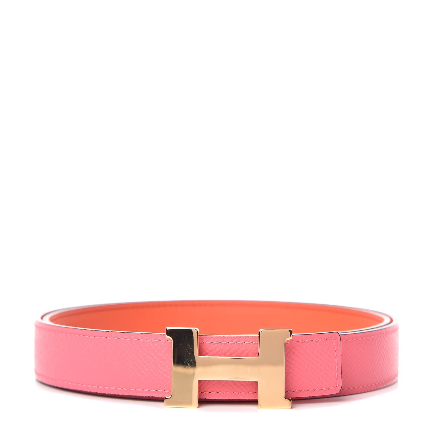 Hermes Swift Epsom 24mm Mini Constance H Belt 85 Orange Poppy Rose Azalee 1 of 7