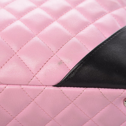 Chanel Calfskin Quilted Large Cambon Bowler Pink 18 of 20