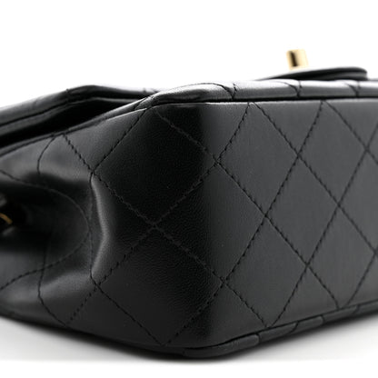 Chanel Lambskin Quilted Mini Rectangular Flap Black 9 of 11