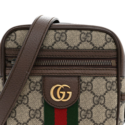 Gucci GG Supreme Monogram Web Mini Ophidia Messenger Brown 8 of 13
