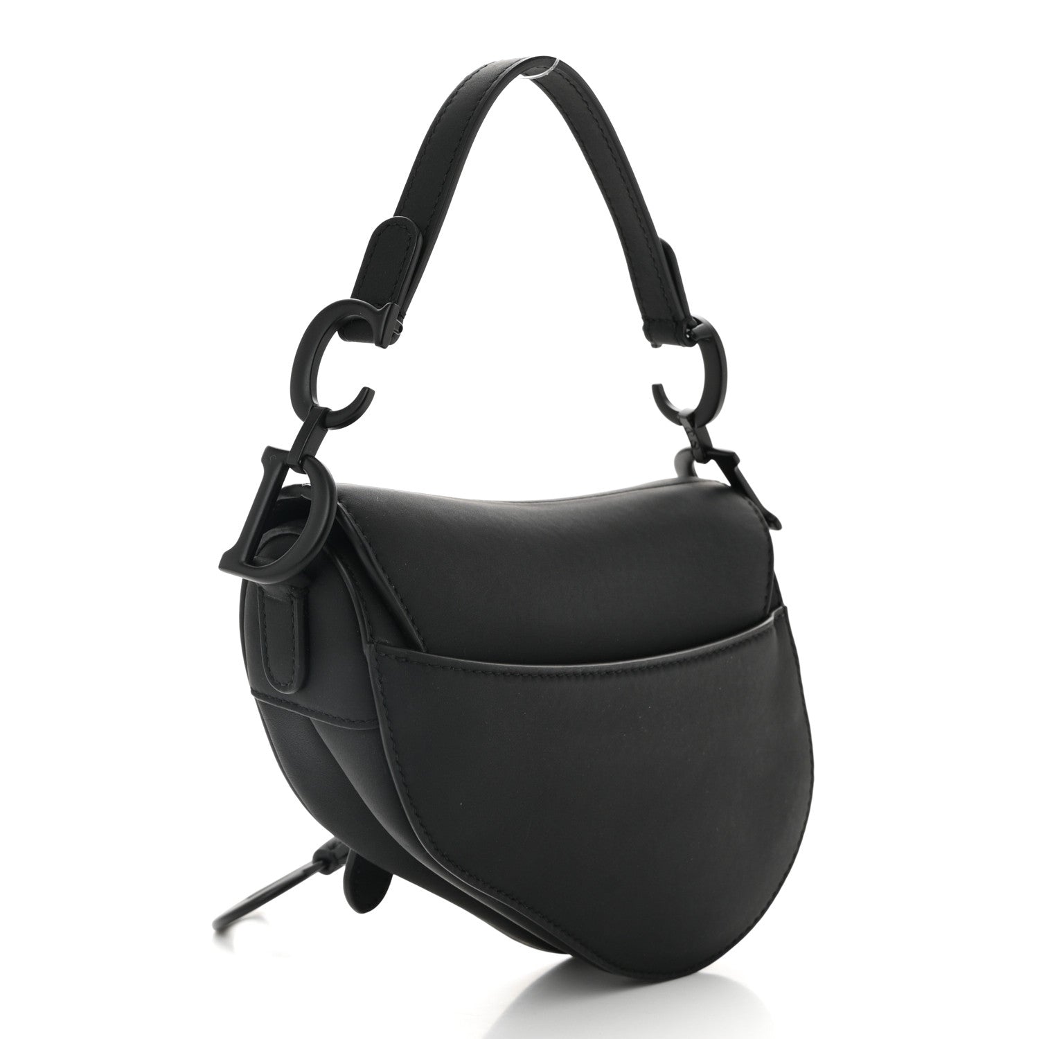 Christian Dior Ultra Matte Calfskin Mini Saddle Bag Black 3 of 10