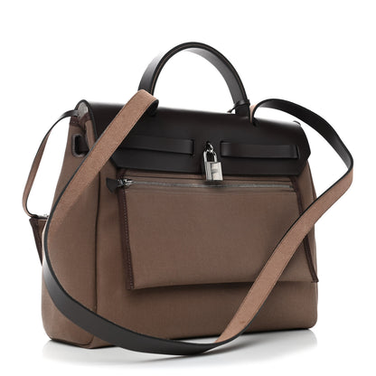 Hermes Vache Hunter Toile Herbag Zip 31 PM Etoupe Ebene 2 of 5