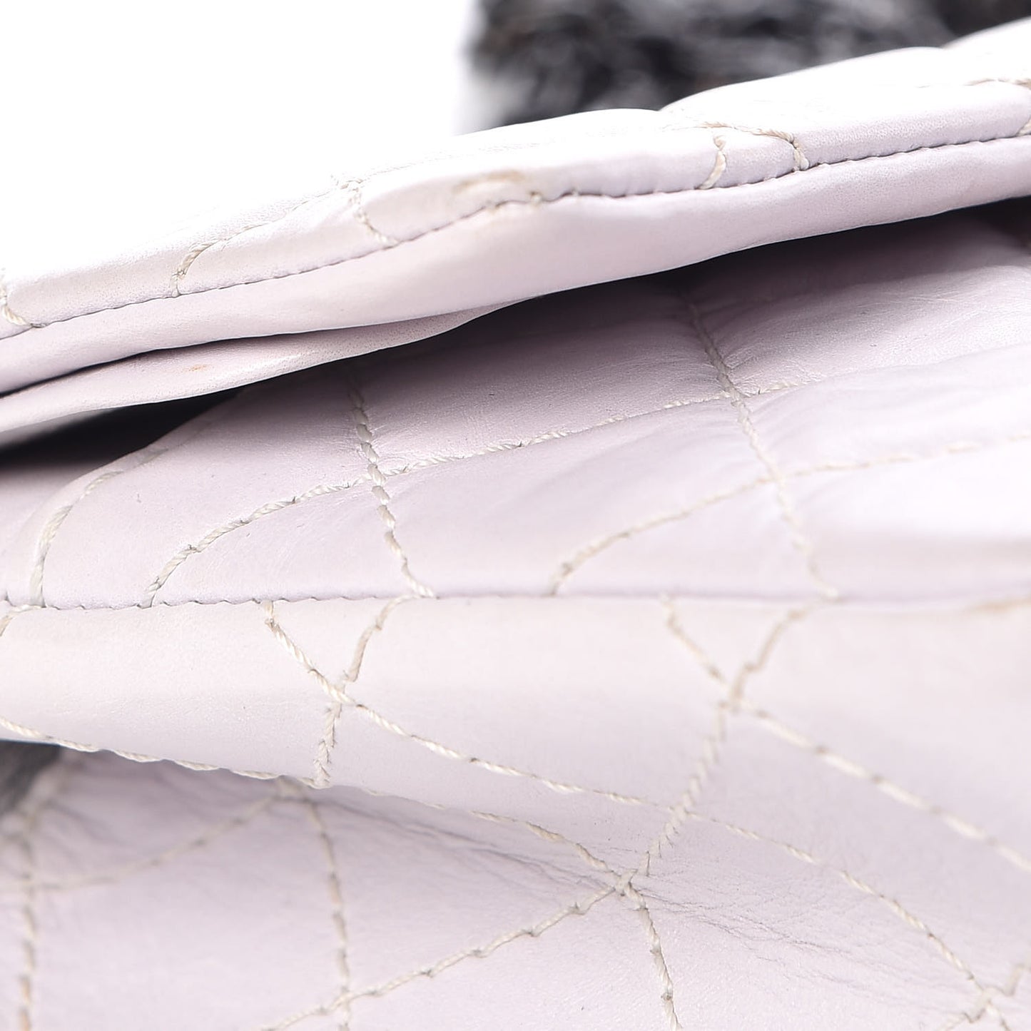 Aged Calfskin Quilted 2.55 Reissue 225 Flap Light Grey