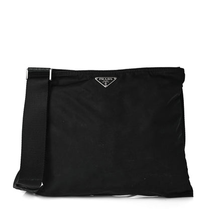 Prada Nylon Vela Flat Messenger Bag Black 1 of 13