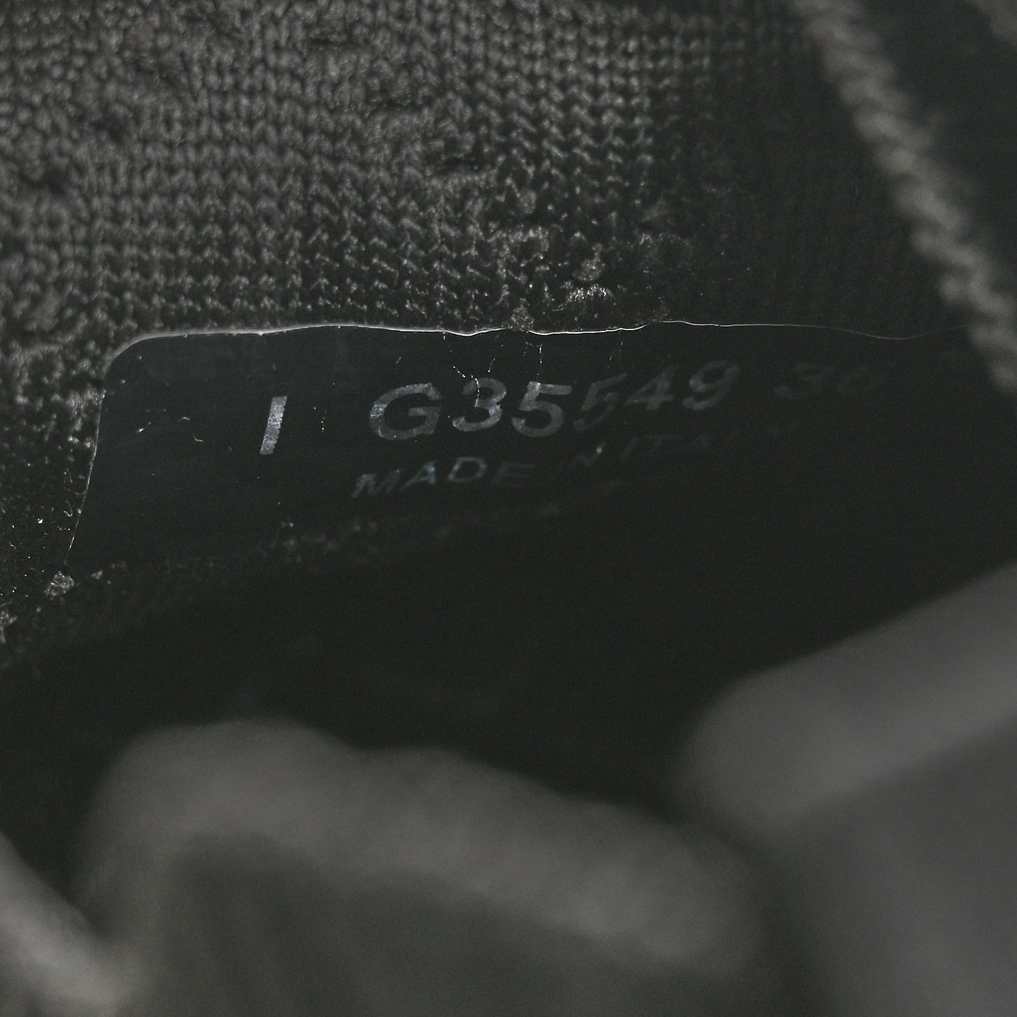 Fabric Logo Sneakers 36 Black