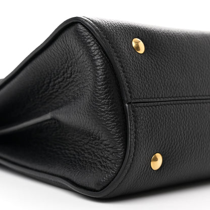 Salvatore Ferragamo Calfskin Small Margot Top Handle Satchel Black 8 of 9