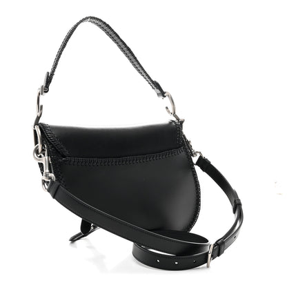 Christian Dior Smooth Calfskin Braided Saddle Bag With Strap Black 3 of 10