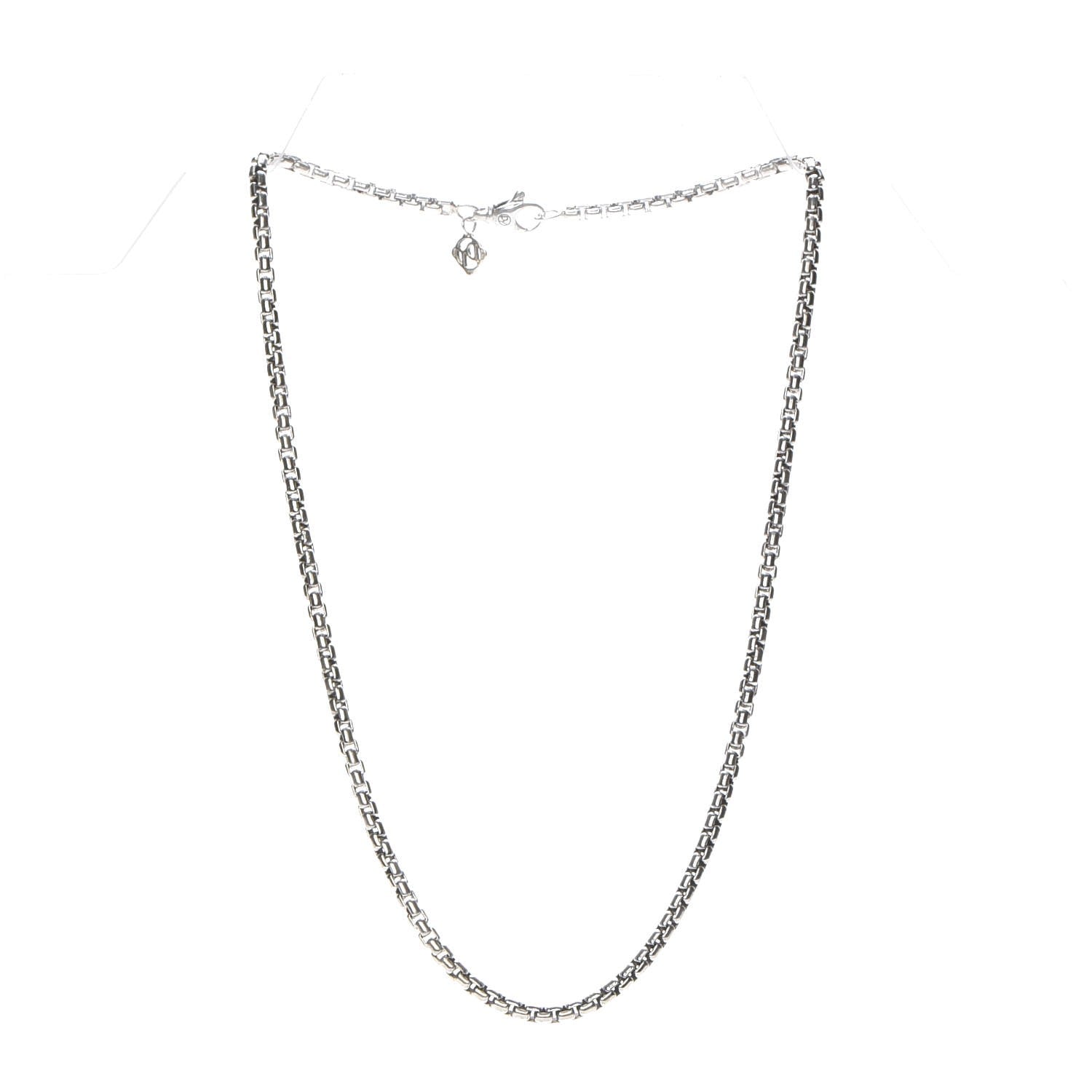 David Yurman Sterling Silver 14K Yellow Gold 3.6mm Box Chain Necklace 18" 3 of 5