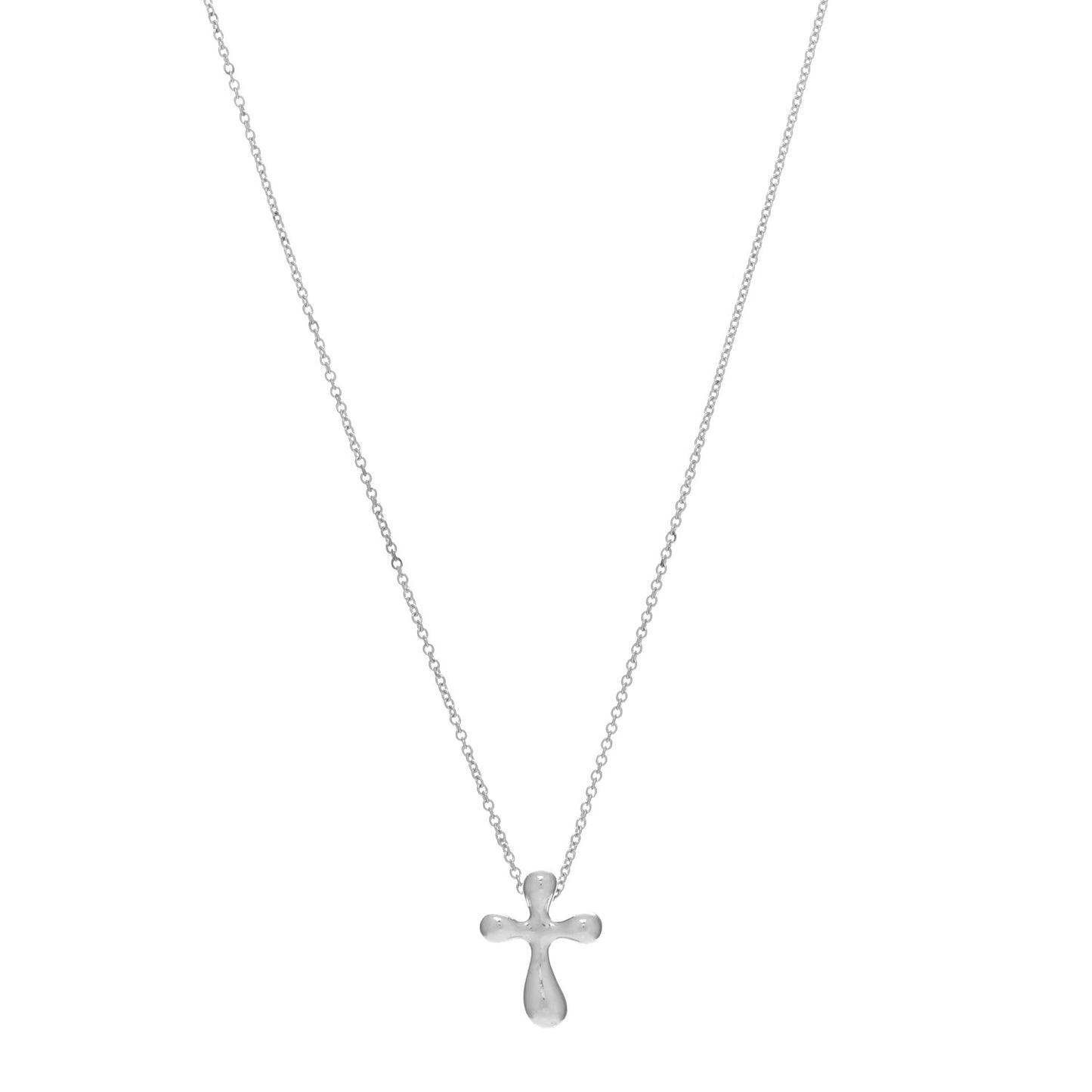 Sterling Silver 12mm Elsa Peretti Cross Pendant Necklace