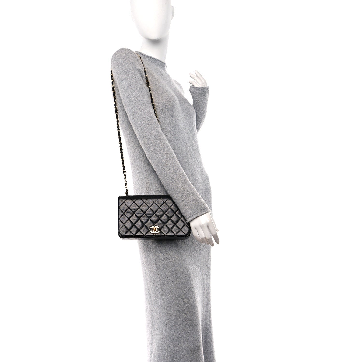 Chanel Lambskin Quilted Small Single Flap Black 2 of 12