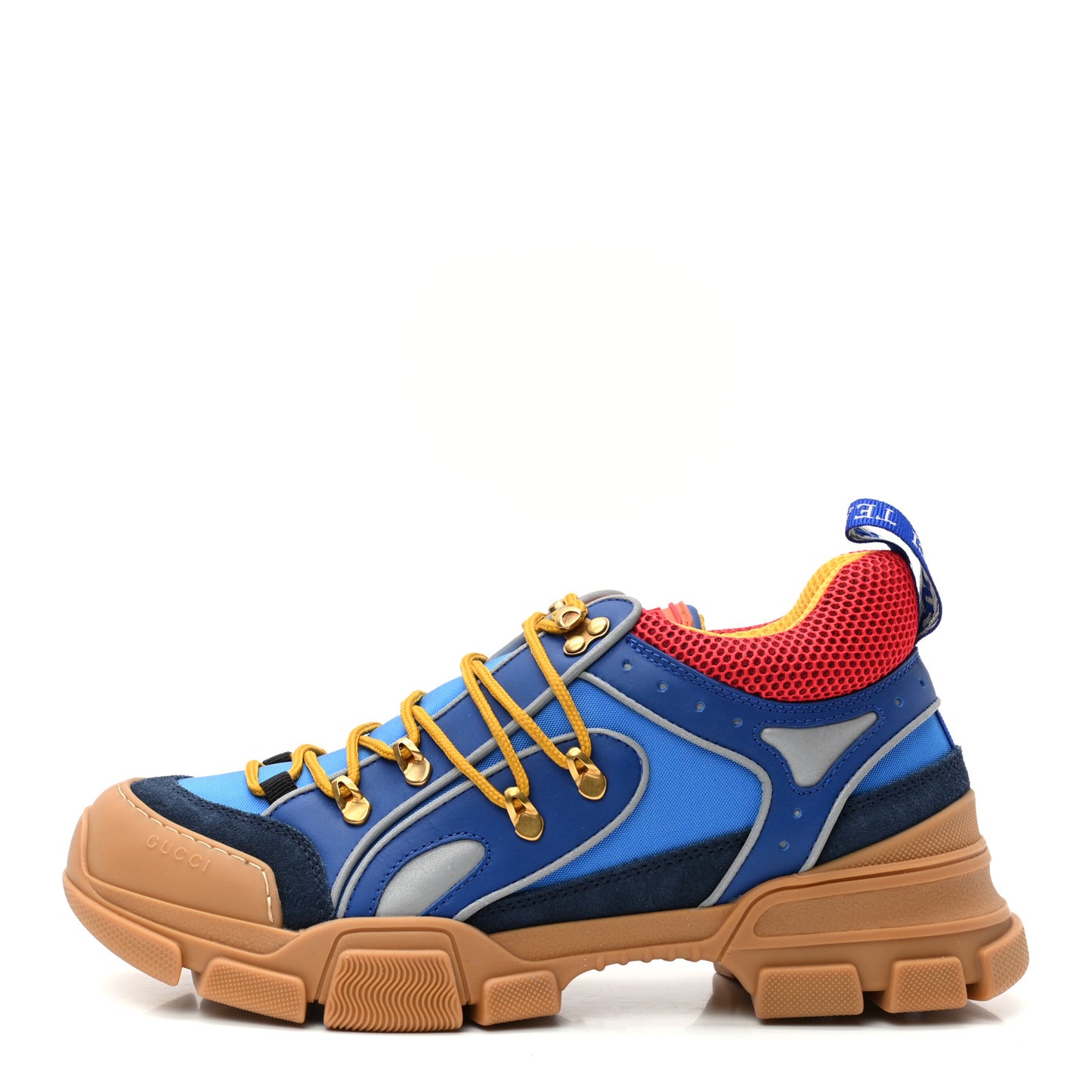 X SEGA Nylon Suede Calfskin Mens Flashtrek Sneakers 9.5 Bright Splash Poppy Marine Blue
