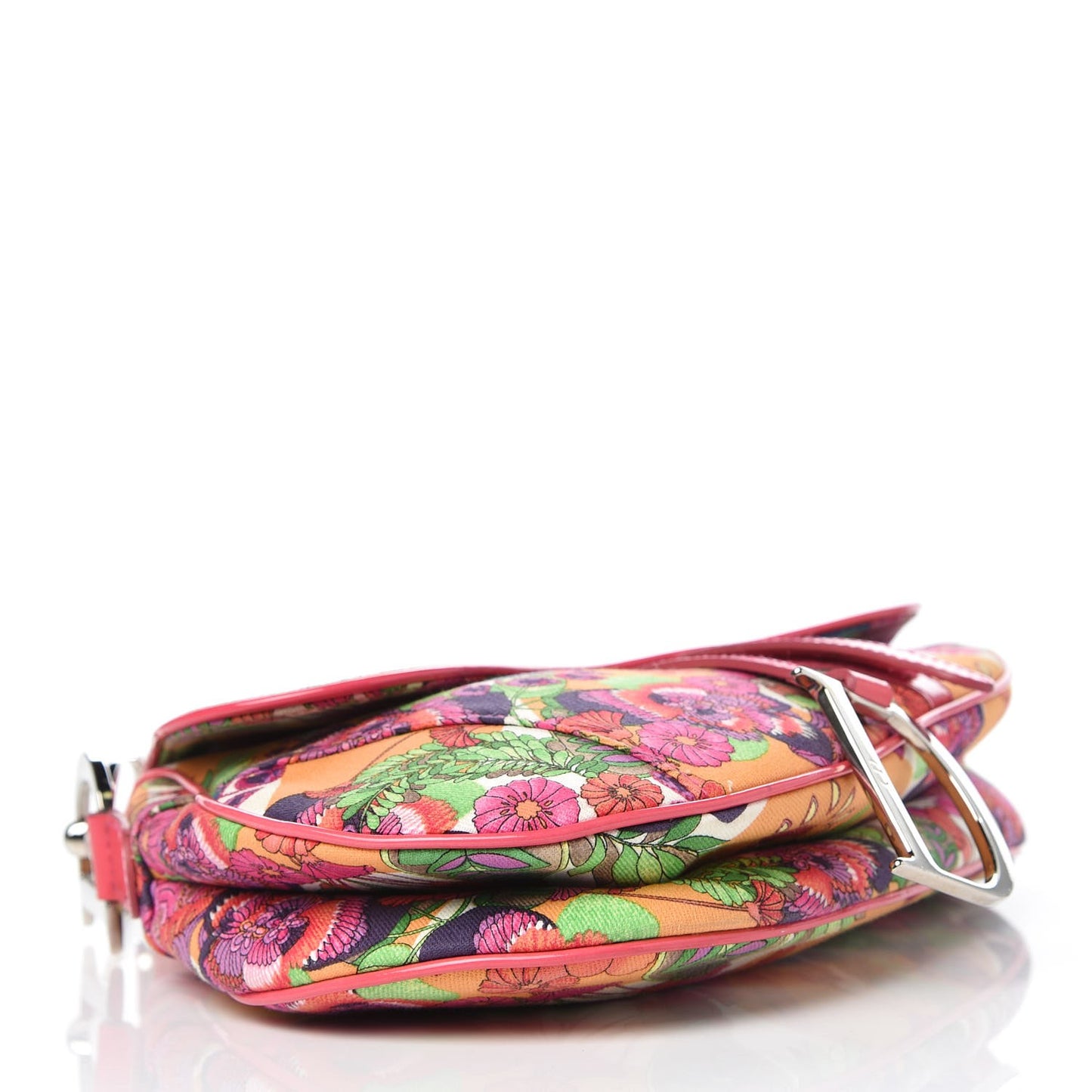 Canvas Floral Saddle Bag Multicolor