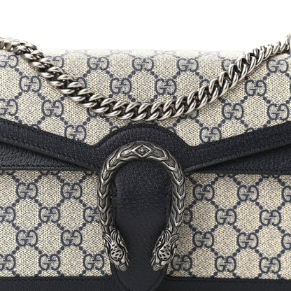 Gucci GG Supreme Monogram Textured Dollar Calfskin Small Dionysus Shoulder Bag Beige Blue 7 of 9