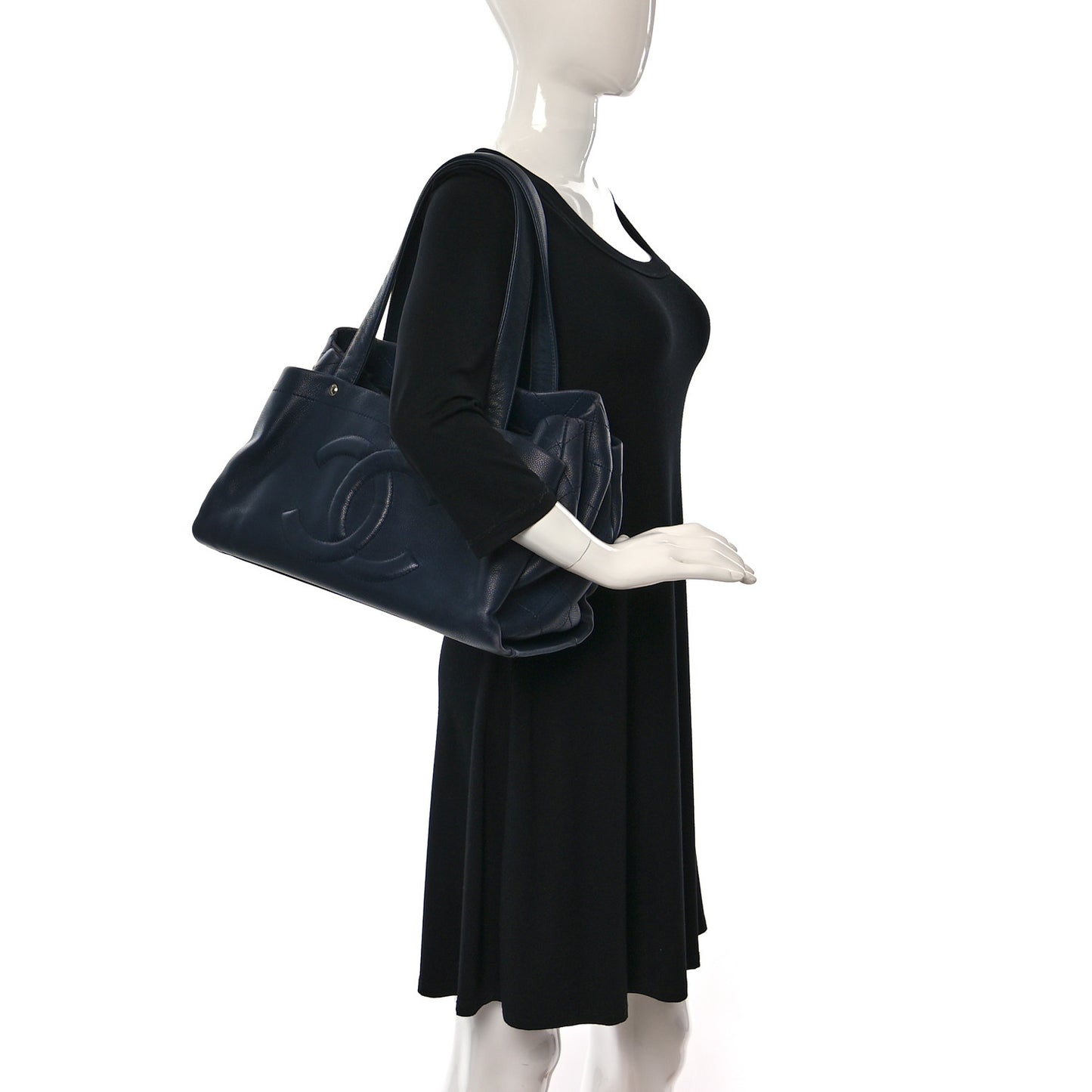 Caviar Executive Cerf Shopper Tote Navy