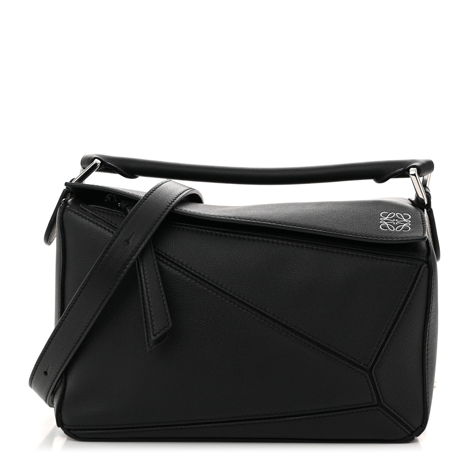 Loewe Calfskin Small Puzzle Bag Black 1 of 9