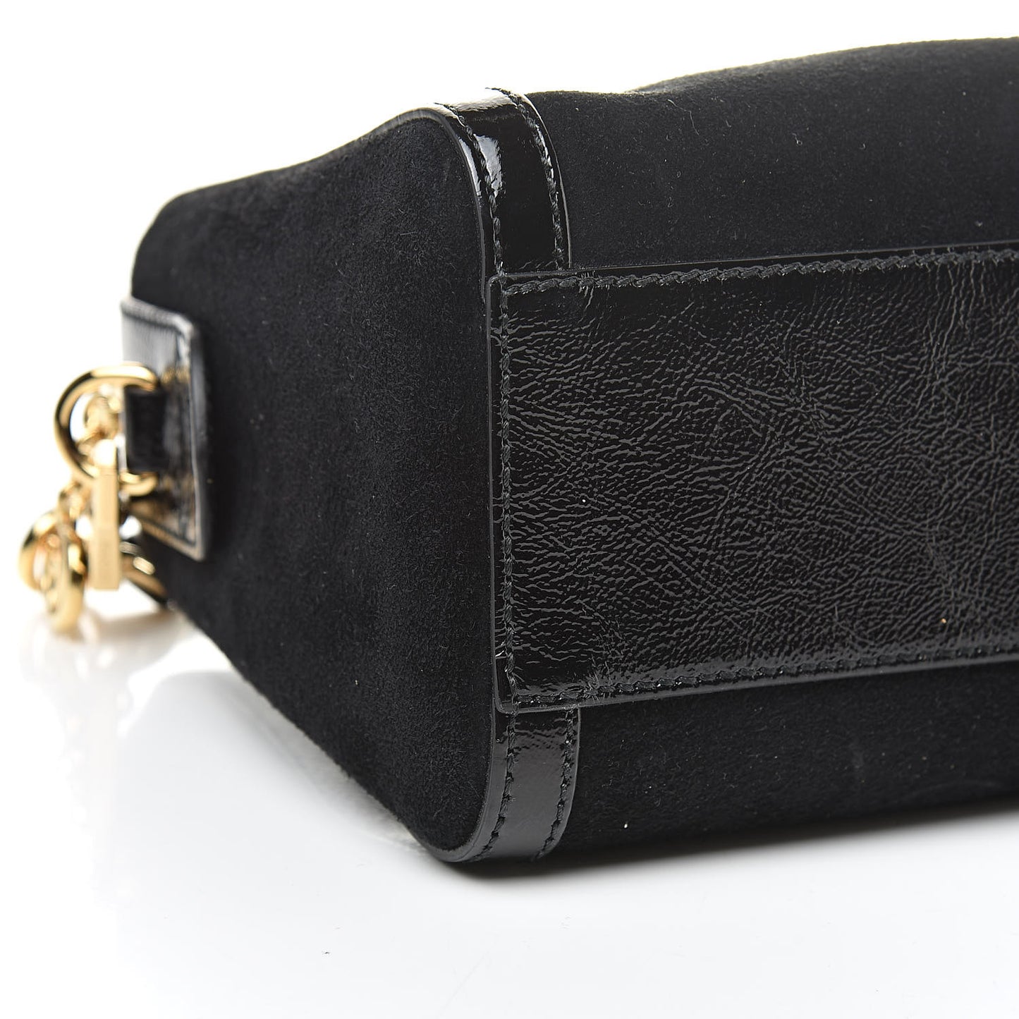 Suede Patent GG Web Medium Ophidia Boston Black