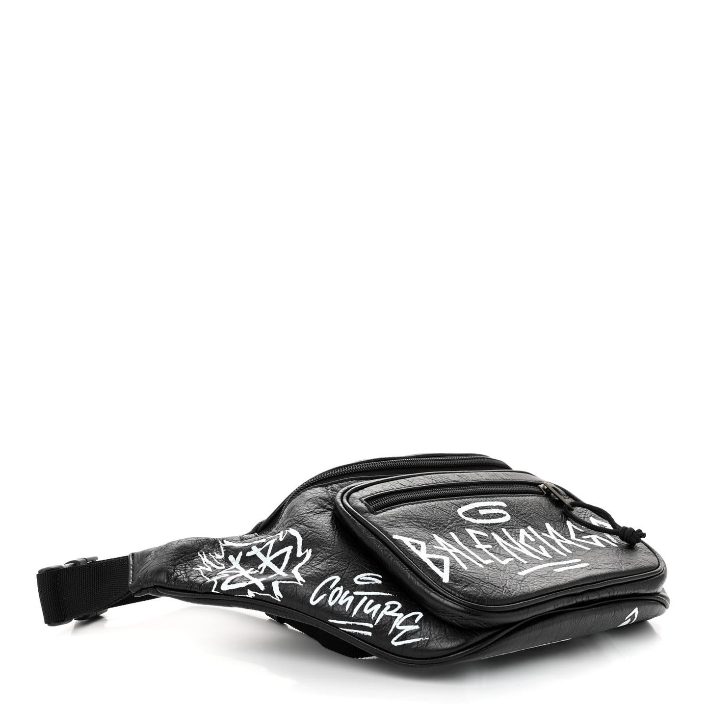 Agneau Arena Graffiti All Over Explorer Belt Bag Black White