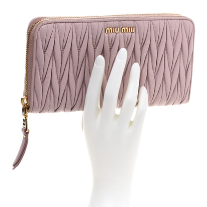 Miu Miu Matelasse Zip Around Wallet Mughetto 2 of 15