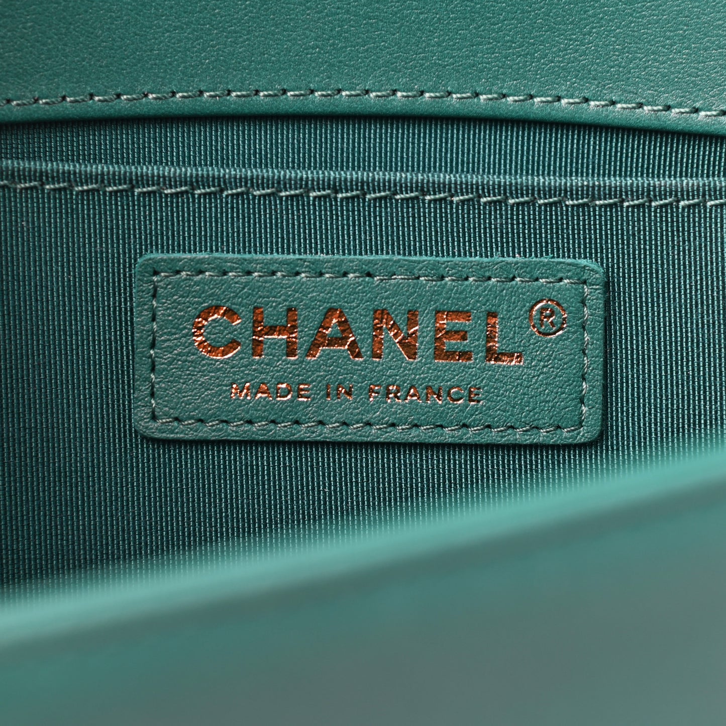 Calfskin Quilted Medium Boy Flap Green