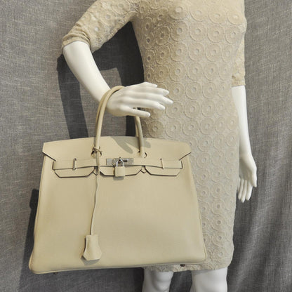 Hermes Taurillon Clemence Birkin 35 Parchemin 2 of 9