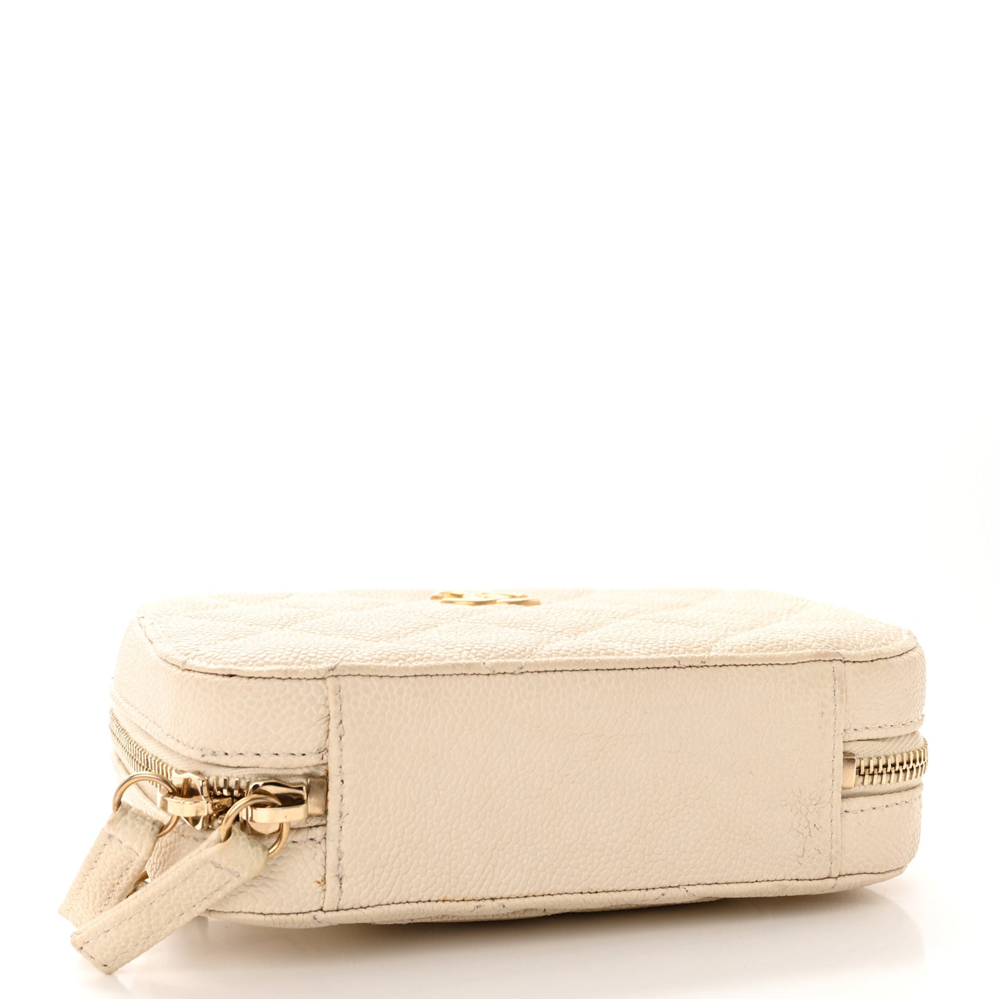 Caviar Quilted Flap Waist Bag White