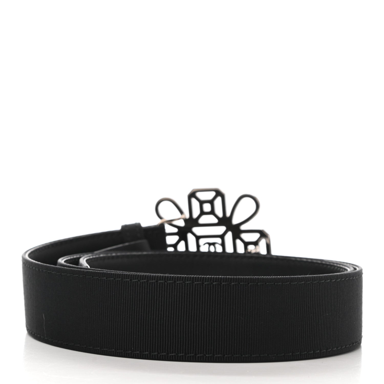 Chanel Grosgrain Crystal Belt 80 32 Black 2 of 6