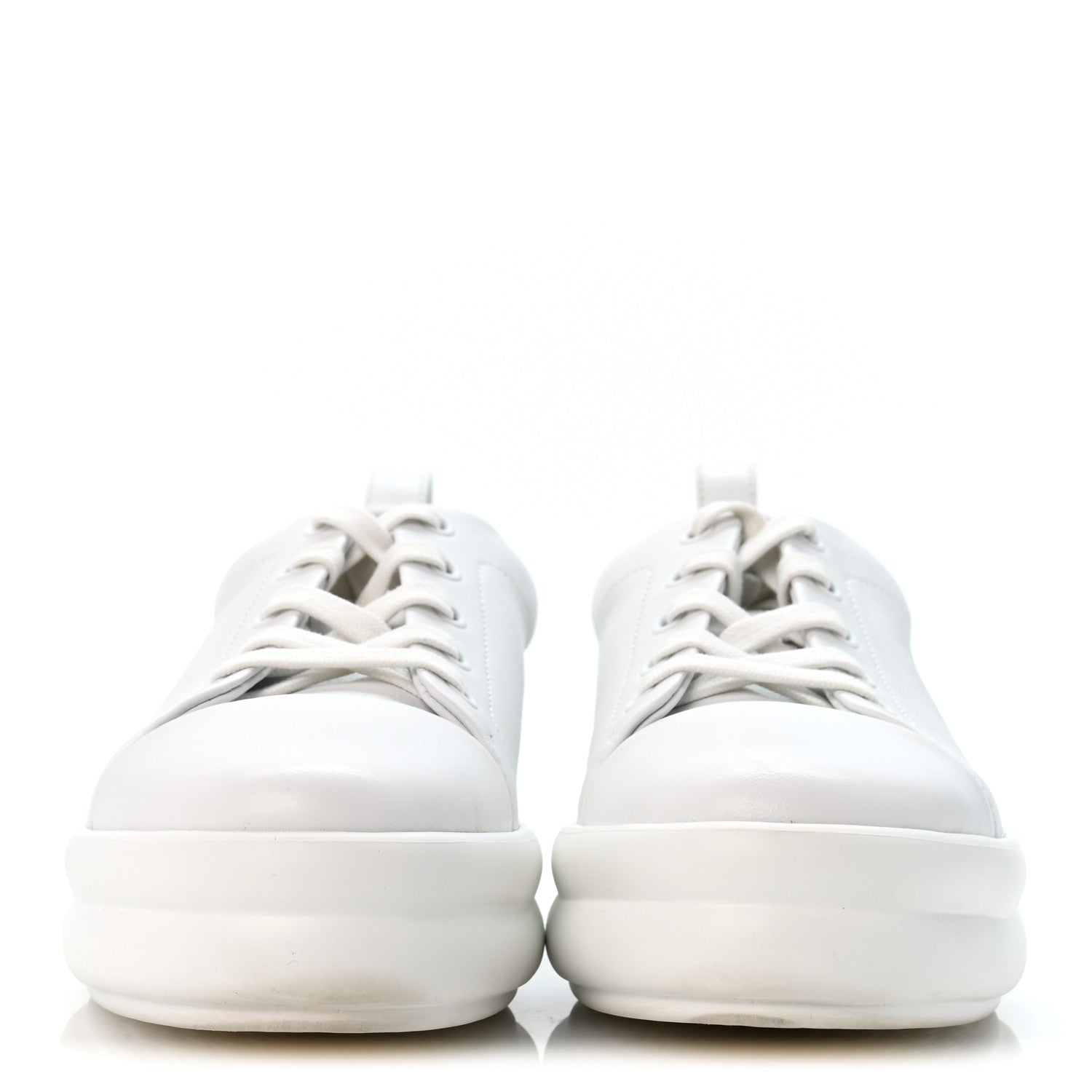 Hermes Calfskin Womens Happy Sneakers 38 White 3 of 10