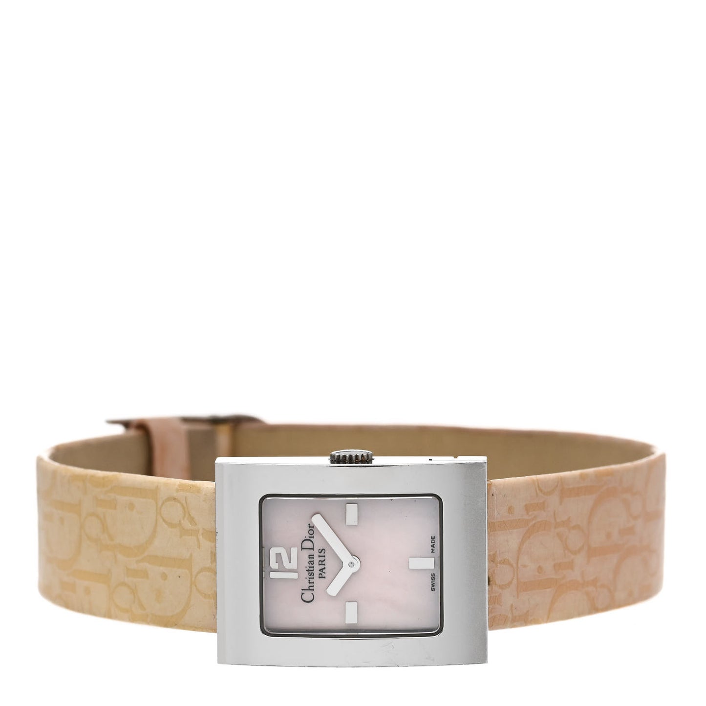 Stainless Steel Calfskin 20mm Malice Quartz Watch Beige