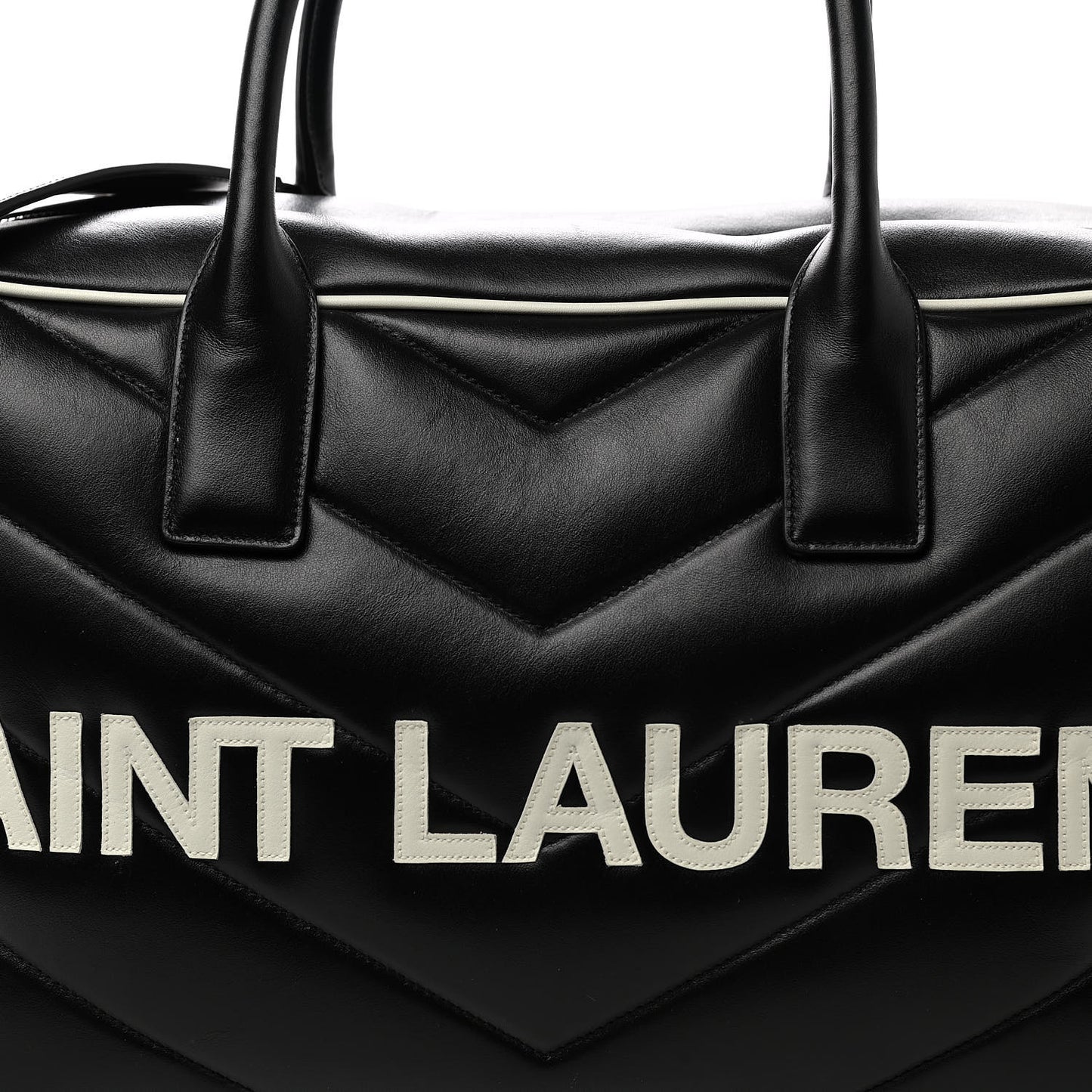Calfskin Medium Miles Logo Bowler Duffel Bag Black