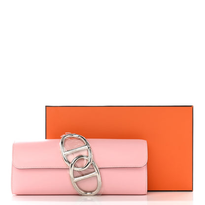 Hermes Tadelakt Egee Clutch Rose Sakura 13 of 13