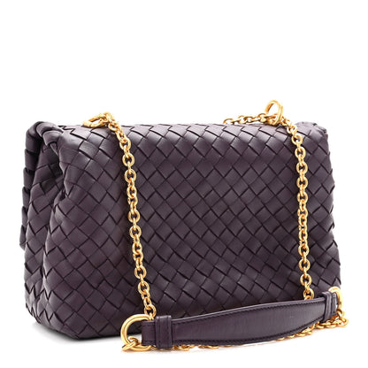 Bottega Veneta Nappa Intrecciato Baby Olimpia Shoulder Bag Dark Barolo 3 of 9