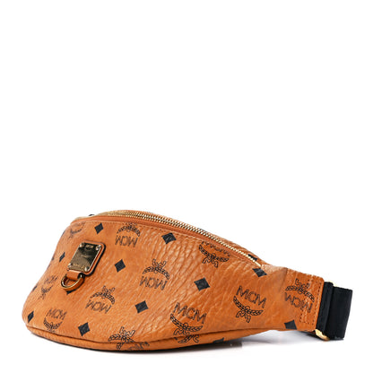 MCM Visetos Medium Fusten Belt Bag Cognac 9 of 11
