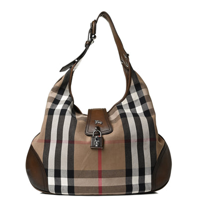 Burberry House Check Brook Hobo Brown 1 of 22