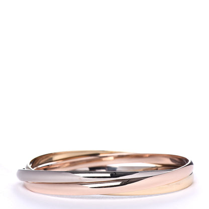 Cartier 18K Pink Yellow White Gold Trinity Bangle Bracelet 3 of 6